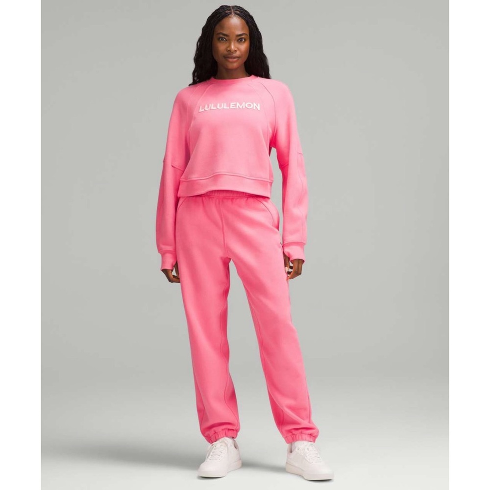 Lululemon Scuba Oversized Fit Fleece Jogger Pants Sakura Pink Large NWT - Picture 2 of 10